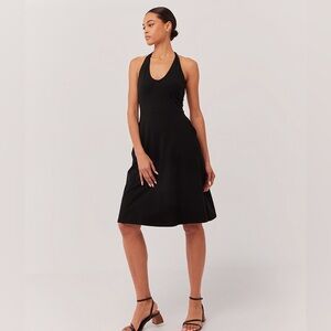 Pact Halter Dress - black, large